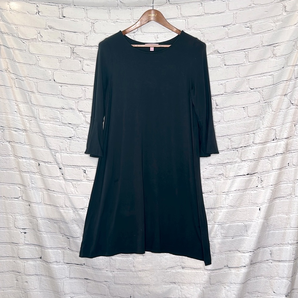 Lilly Pulitzer Black Long Sleeve Dress Size Large Excellent Condition